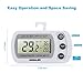 GDEALER Digital Refrigerator Thermometer Room Fridge Freezer Thermometer with Hook Max/Min, Waterproof, High Accuracy, Wide Range, Mini Design