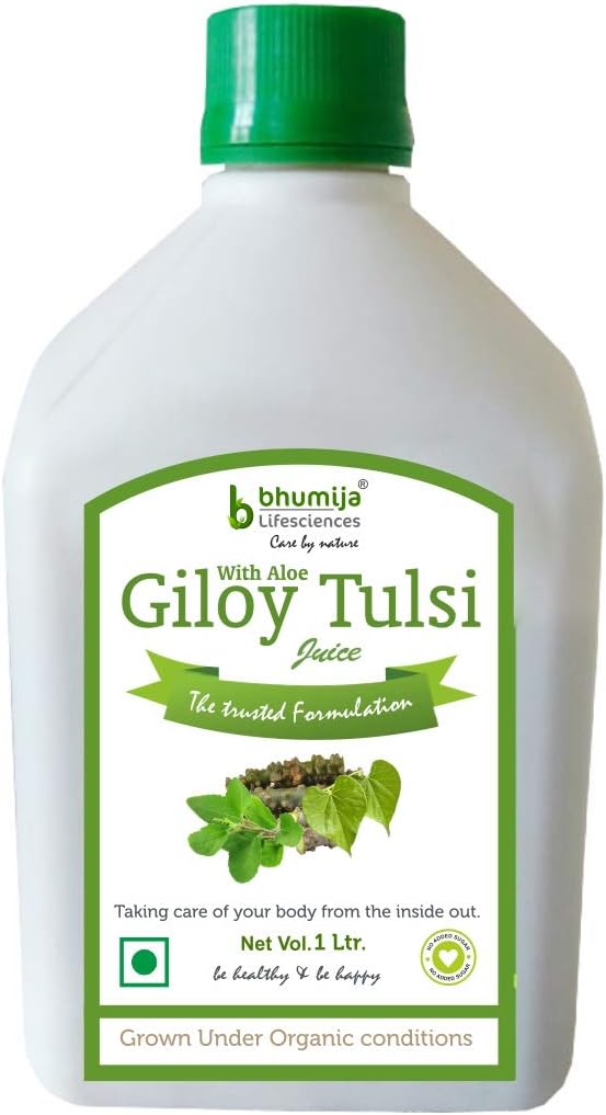 Bhumija Lifesciences Giloy Tulsi Juice Immunity Booster Natural Juice (Sugar Free) 1 Ltr