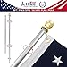 Jetlifee Flag Pole, 360° Spinning 6FT Flag Pole for Outside House Garden Yard, Tangle Free, Rust Proof and Wind Resistant Aluminum Flagpole, Residential or Commercial Use (Silver Flagpole Only)