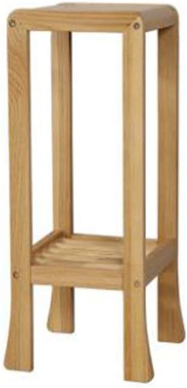 HXF- Flower Stand All Solid Wood Flower Stand Two-layer Rack Living Room Balcony Wooden Flower Stool Flower Pot Rack Log personality (Color : A, Size : 60CM)