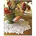 Heritage Lace Tea Rose 15-Inch Round Doily, Ecru, Set of 2