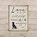 Barnyard Designs Retro Vintage Metal Tin Bar Sign, Decorative Wall Art Signage, Primitive Farmhouse Country Kitchen Home Décor (Love is)