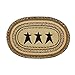 VHC Brands Primitive Flooring Prim Grove Star Jute Stenciled Oval 20x30 Rug