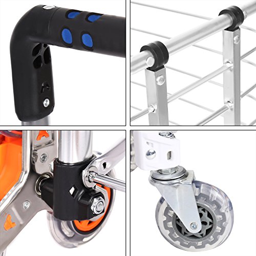 image for Anfan Folding Shopping Cart Lightweight Stair Climbing Grocery Utility