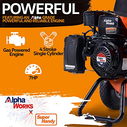 SuperHandy Wood Chipper Shredder Mulcher Ultra Heavy Duty 7HP 3 in 1