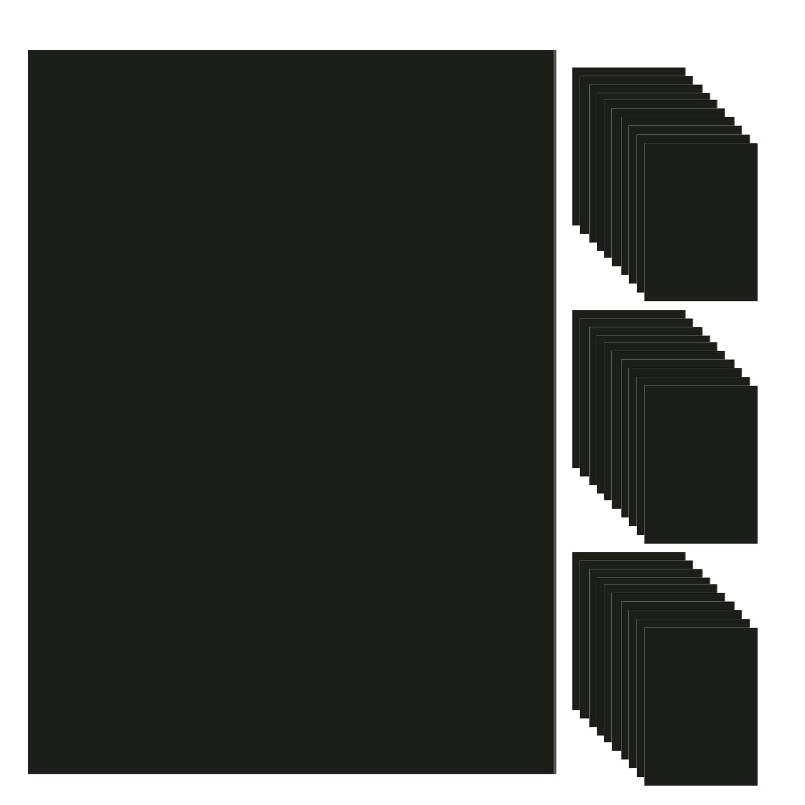 Briartw 30 Sheets 0.5mm Thick Single Sided Magnetic Sheets Flexible Rubber Sheets for Metal Dies Storage and Organize Scrapbooking Tool Craft Supplies,6.9x5 Rubber Magnetic Sheets Set