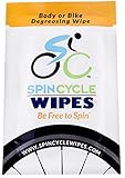 Spin Cycle Degreaser and Cleaning Bicycle Wipes, Safe for Bike and on Skin, Individually Packaged, 30 Count