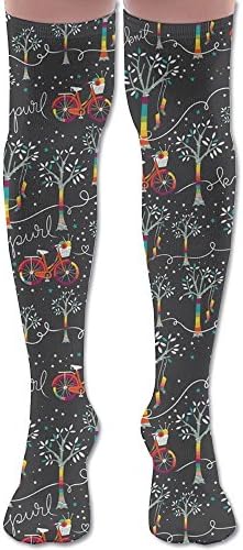 Sockings Candy Yarn Bomb Night Girls&Womens Outdoor Over The Knee Long Socks Thigh-High Stockings 65cm(25.59 In) One Size
