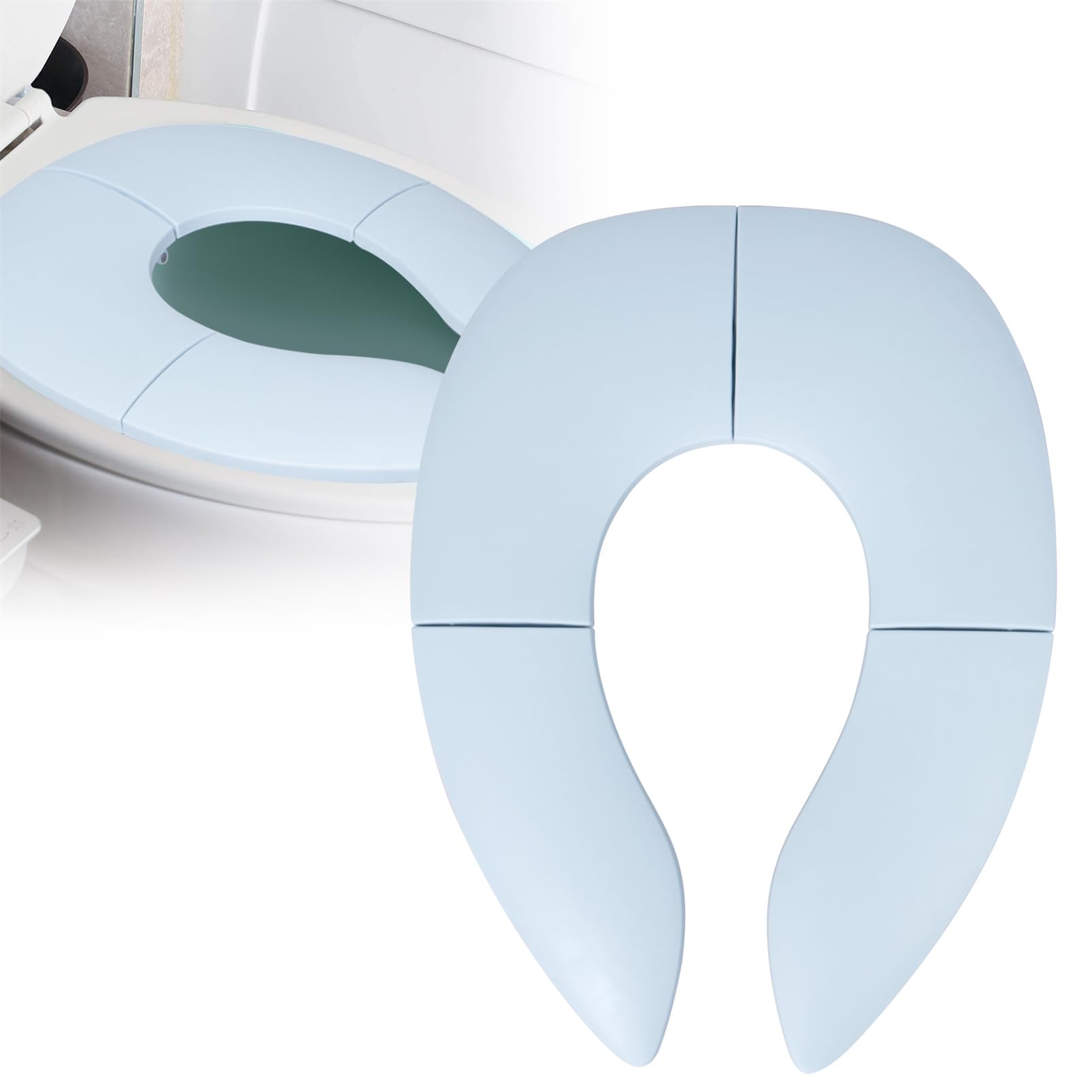 Travel Potty Seat Folding Potty Training Toilet Seat Portable Travel Toilet Seat for Toddler Boys and Girls Non Slip Toilet Training Seat with Storage Bag