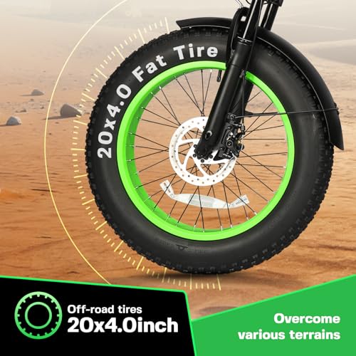 ZoulaGlide Electric Bike, 20 inch Fat Tire E-Bike for Adults, 500W Peak Motor with Pedal Assist, 90 KM Range, Adjustable Seat, 36V Battery, Dual Disc Brakes