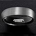 Sale! MNH Mens 6mm Comfort Fit Tungsten Carbide Wedding Band Black Brushed Matte Finish Rings Size 5-14