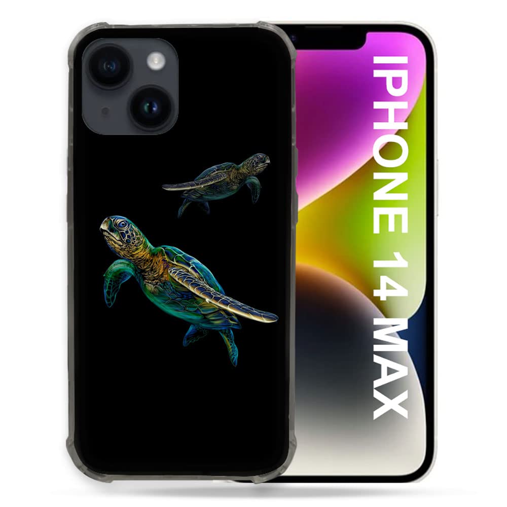 Cokitec Iphone 14 Plus (6.7) Case Animal Black Turtle Multicolor