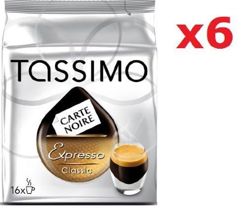 Tassimo Carte Noire Expresso Classic 6 packs x 16 T Discs
