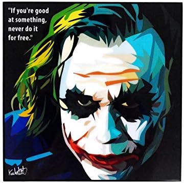 Amazon Com Pop Art The Dark Knight Movie Quotes Joker Heath Ledger Dc Villain Framed Acrylic Canvas Fan Art Poster Prints Artwork Modern Wall Decor 10 X10 Posters Prints