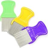 nuoshen 6 Pcs Lice Comb Set, Double Sided Metal & Plastic for Kids & Pets view 5