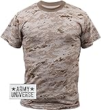 Desert Digital Camouflage T-Shirt with ARMY UNIVERSE® Pin - Size Large (41