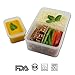 EcoNaturel Bento Lunch Box Kids & Adults; Leakproof Meal Prep Container with 3 Removable Perfect Size Compartments Plus Snack/Soup Container; BPA Free Reusable Portion Control; Food storage Container