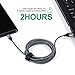 Xcords USB Type C Cable, USB C Cable 2Pack 10FT Extra Long USB C to USB 2.0 Nylon Braided S9 Charger Cable for Galaxy S9, S9 Plus,S8, S8 Plus LG G5 G6 V30, HTC 10, Nexus 5X/6P, Google Pixel XL(Black)