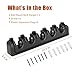 Auwey Mop Broom Holder Wall Mount with Hook Gripper Slot, Garden Storage Rack Mop Broom Handle Kitchen Storage Garage Garden Tools Commercial Organizer (5 Position 6 Hooks)