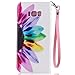 Galaxy S8 Plus Case, S8 Plus Wallet Case, JanCalm [Wrist Strap][Kickstand][Card/Cash Slots] Pattern Premium PU Leather Phone Cases Flip Cover for Galaxy S8 Plus + Pen (Rainbow Flower)