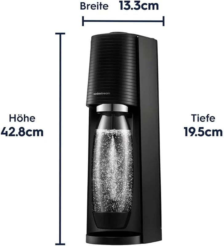 TERRA Wassersprudler - 3x 1L Sprudlerflaschen & CO2-Zylinder