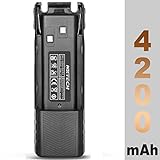 NKTECH BL-8 7.4V 4200mAh Extended Li-ion Battery For BaoFeng UV-82 UV-82HP UV-8D UV-82L UV-82X UV82C Two Way Radio Walkie Talkie Transceiver Batteries Accessories Warranty