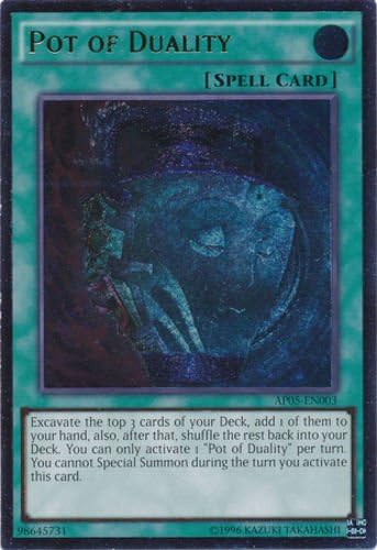 YuGiOh Pot of Duality - AP05-EN003 - Ultimate Rare - Unlimited Edition Near Mint ,#G14E6GE4R-GE 4-TEW6W217286