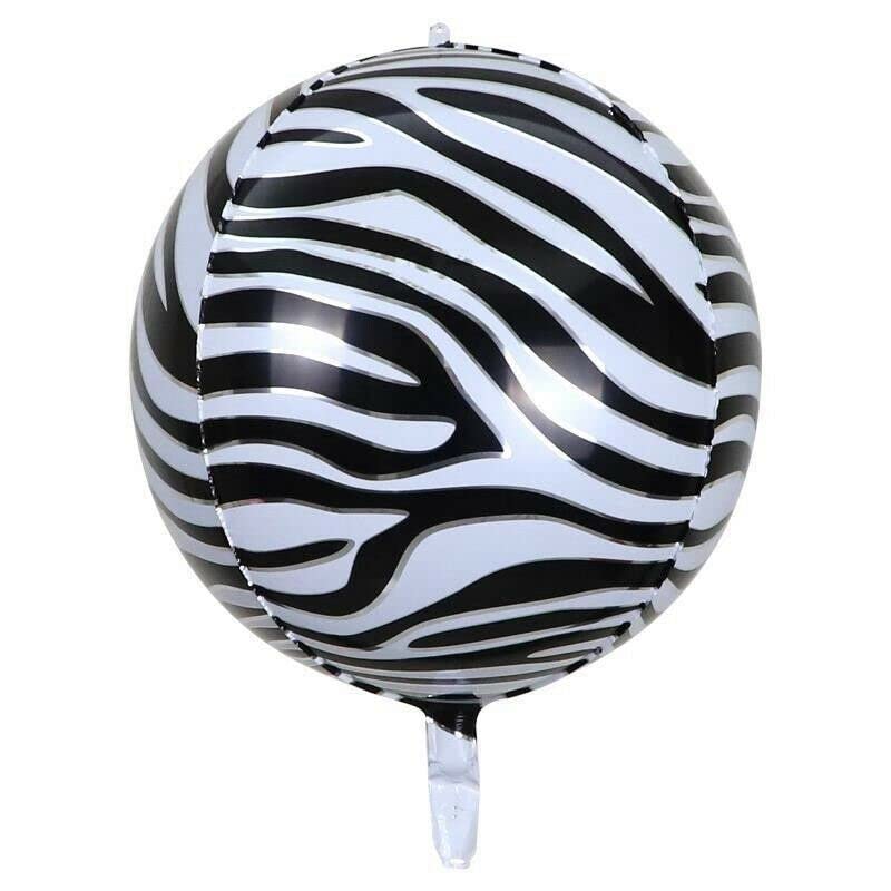 Zebra 4D Foil Balloon, 55cm (2 pack)