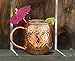 Moscow Mule Full Copper Mug – Authentic Solid Pure All Copper Cup – 16oz Rounded Old Fashioned Design – Hand Hammered Finish – By Stubborn Mule