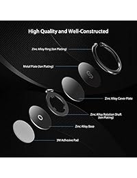 Syncwire Cell Phone Ring Holder Stand, 360 Degree Rotation Universal Finger Ring Kickstand with Polished Metal Phone Grip for Magnetic Car Mount Compatible with iPhone, Samsung, LG, Sony, HTC & More