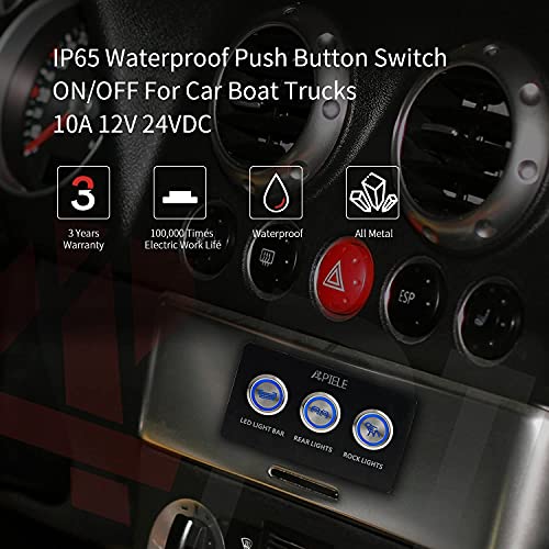 Blue LED LIGHT BAR Push Button Switch For Toyota Tacoma Tundra - Foto 5