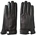 MarSue Men's Cashmere Ethiopian Lambskin Leather Winter Gloves with Cashmere Lining and Full-Hand Touchscreen