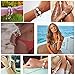 Tarsus Artificial Shell Bracelets Handmade Beachy Boho White Seashell Bracelet Gifts for Women Teens