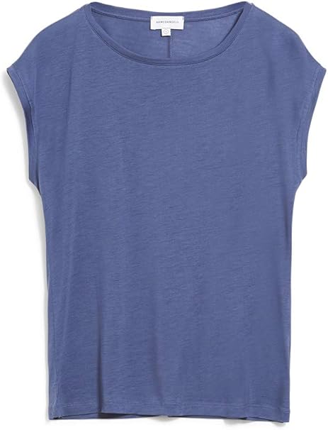 Armedangels Jilaa Damen T Shirt Aus Tencel Lyocell L Blue Indigo Shirts T Shirt Rundhals Loose Fit Amazon De Bekleidung
