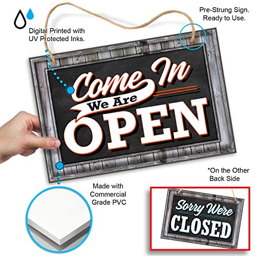 5 Business+Reversible+Hanging+Signs+Printed