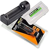 Fenix ARE-X1 battery charger, Fenix ARB-L2S 3400mAh protected battery 18650 with EdisonBright Battery carry case bundle