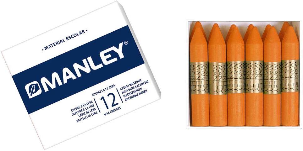 Ceras Manley EST D 12 Naranja 6: Amazon.es: Oficina y papelería