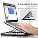 MoKo Laptop Stand, Multi-Angle Adjustable Laptop Holder for Desk Foldable Computer Notebook PC Riser Portable Anti-Slip Mount for MacBook Pro Air, Surface Laptop, Notebook (10 Inch – 15 Inch) – Blackthumb 2