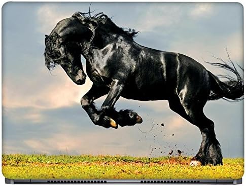 Crazyink Shiny Black Horse Laptop Skin Sticker (13 to 14 inch)