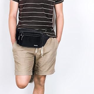 Best Fanny Pack 2019 - FREETOO Waist Pack Bag Fanny Pack for Men&Women Hip Bum Bag with Adjustable Strap for Outdoors Workout Traveling Casual Running Hiking Cycling (Black)