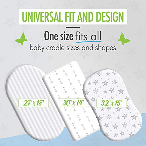 Premium Sheets 3 Pack Set 100 Jersey Cotton Baby Sheets for