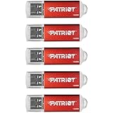 Patriot Memory 16GB Pulse Series USB 2.0 Flash Drive, 5 Pack, Red (PSF16GXPPR5PK)