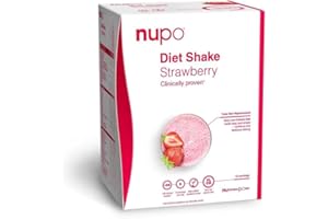 NUPO Diet Shake Strawberry – Premium diet shake for weight loss, complete meal replacement for weight loss, 12 servings, glut