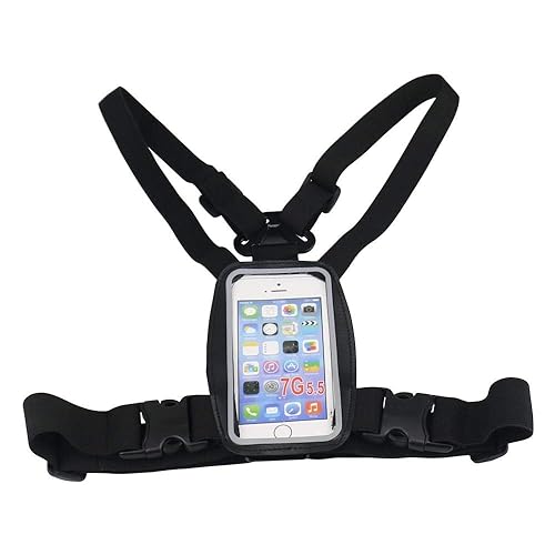 Smartphone Outdoor Chest Strap Mount Waterproof Case Holder Fits
