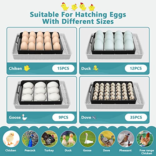 Egg Incubator, Automatic Digital Poultry Hatching Machine with Auto Egg