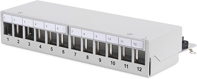 Digitus Desktop Patch Panel 12-Port Shielded Keystone Module Surface Mount Grey
