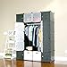 UNICOO - Multi Use DIY Plastic 20 Cube Organizer, Bookcase, Storage Cabinet, Wardrobe Closet Black with Black + White Door (Deeper Cube)