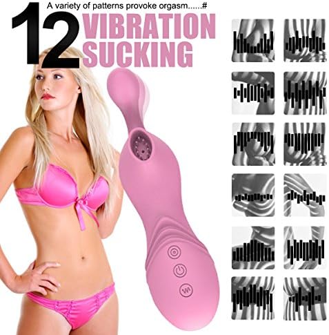 Women's Hand Free Female Electric 12 Vibrating Handfree Passion Realistic Women Sucking Toys Tshirt USB Rechargeable Double Motor