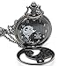 Aolvo Engraved Pocket Watch for Men & Women, The Nightmare Before Christmas Jack Skellington Theme Watch, Vintage Style Mini Pocket Watch with Chain Nacklace Decor, Ideal Gift Accessories