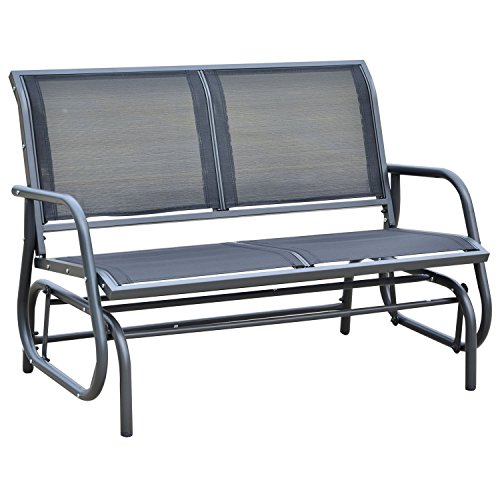 Outdoor Bench Patio Chair Metal Garden Furniture Deck